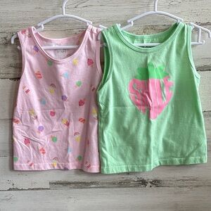 ❤️ PICK 4/$20 Kids Sleeveless Tops - Pink and Green